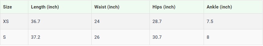 Product sizing